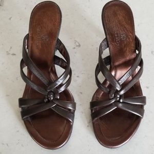 Cole Haan heeled sandals brown sz 9.5